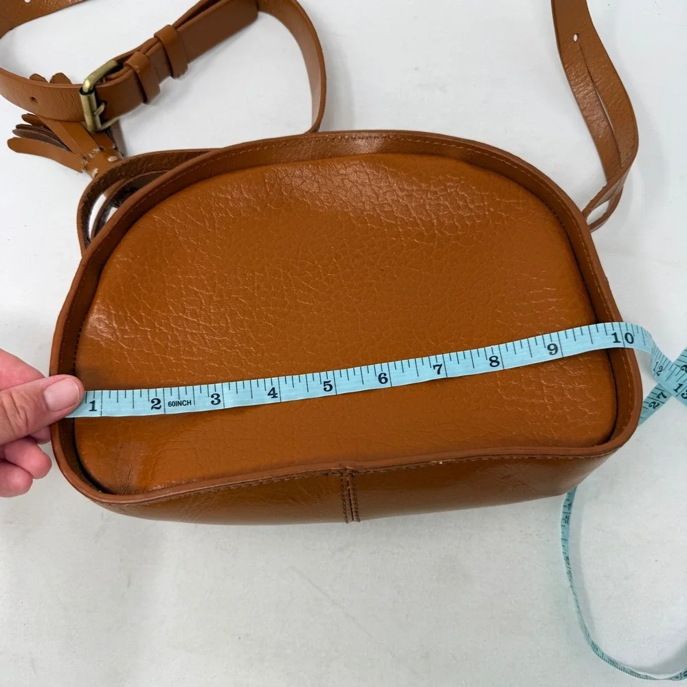 Madewell Crossbody Bag Brown Small Pebbled Leather Minimalist Everyday Timeless